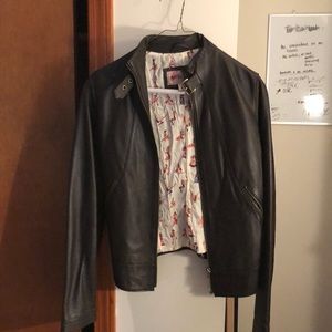 Dark brown leather jacket